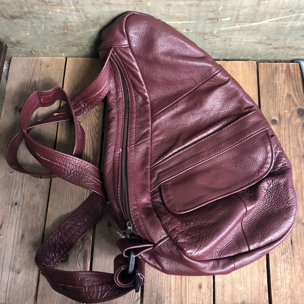 Vintage Leather Crossover Body Bag - Picture 1 of 3